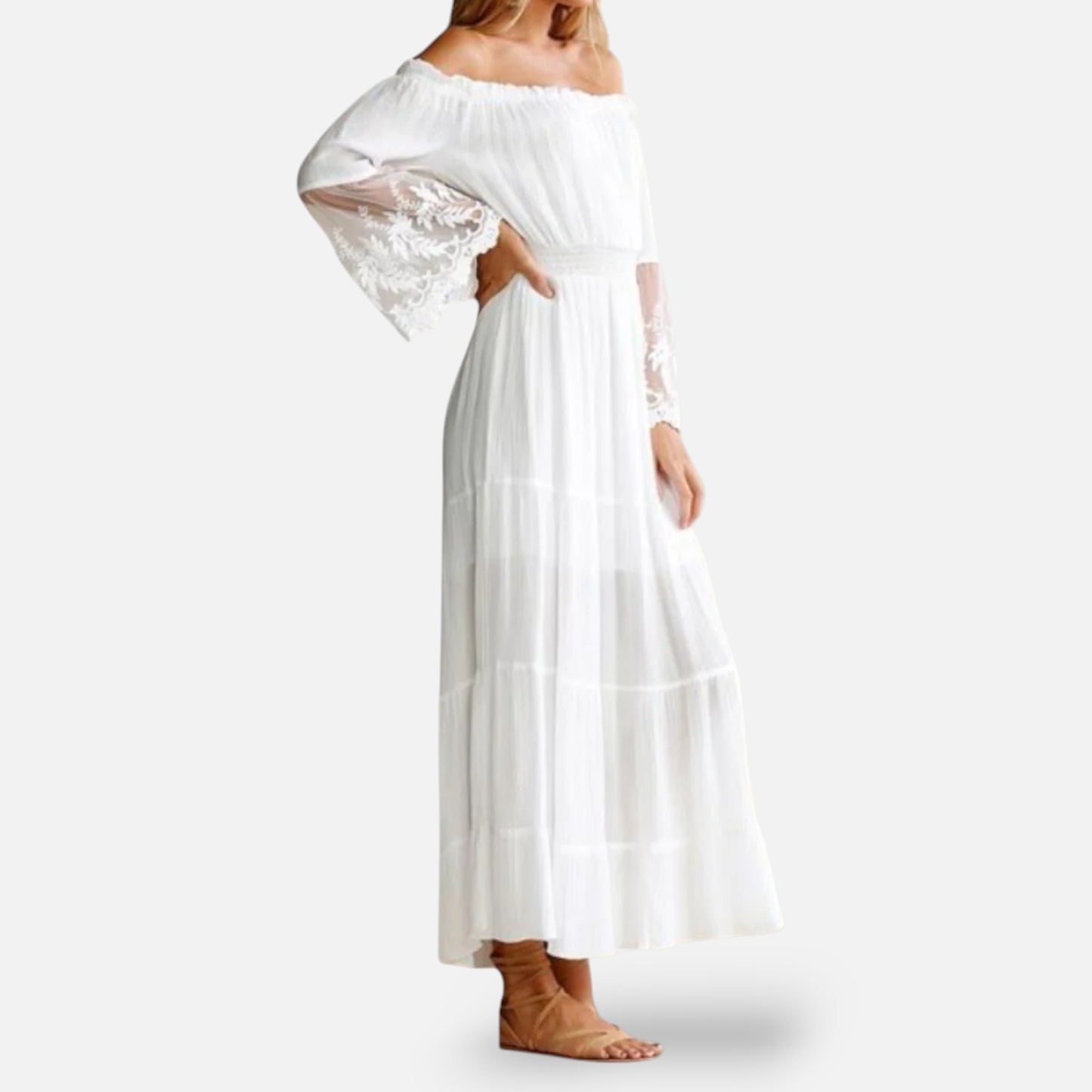 Maison Aurelle | Women’s Off-Shoulder Maxi Dress Elegant Summer Evening