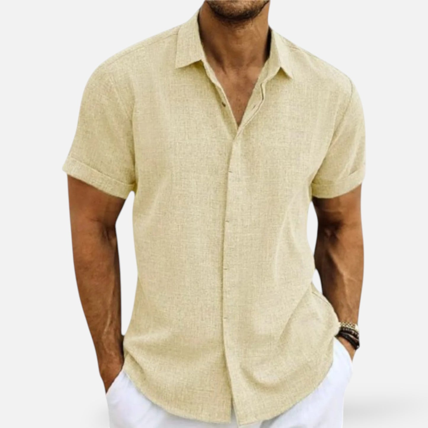 Men’s Linen Shirt for Summer Lightweight Breathable