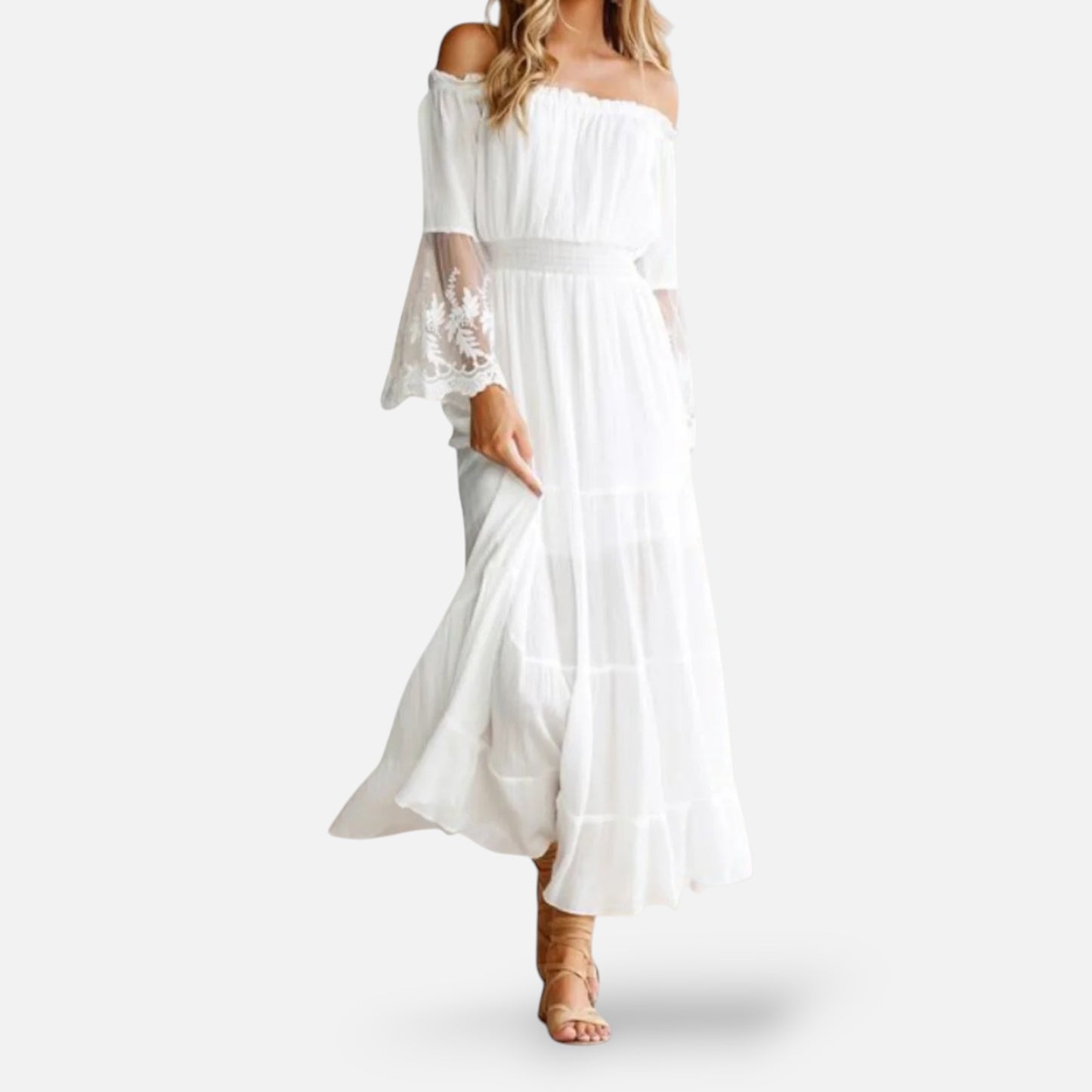 Maison Aurelle | Women’s Off-Shoulder Maxi Dress Elegant Summer Evening