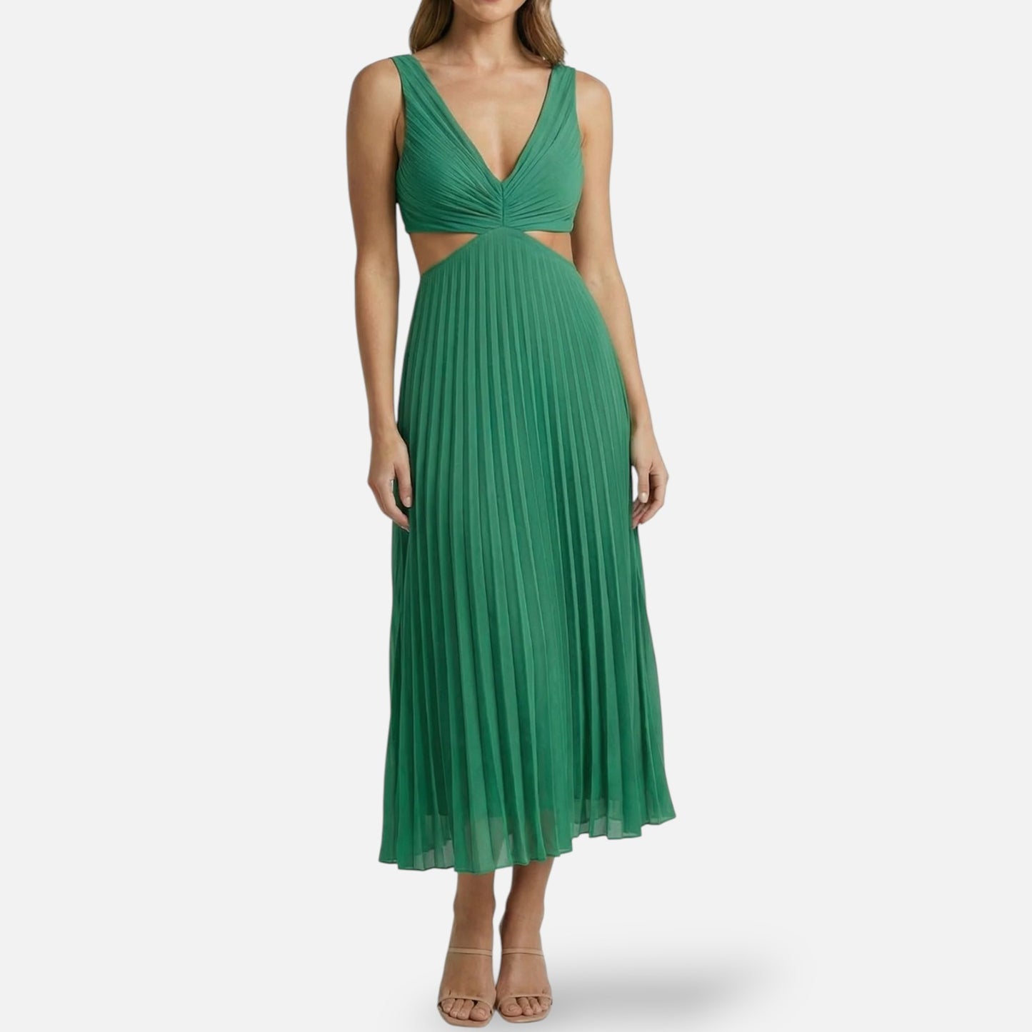 Maison Aurelle | Women’s Pleated Maxi Dress Lightweight Elegant Wear
