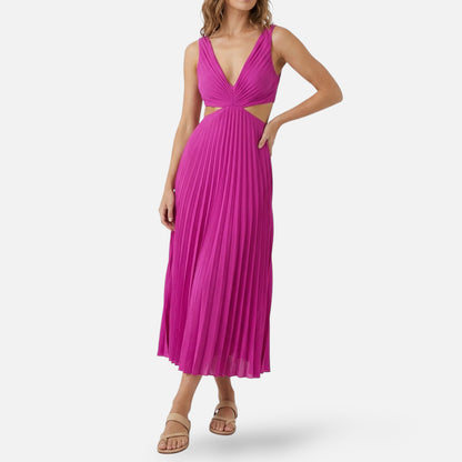 Maison Aurelle | Women’s Pleated Maxi Dress Lightweight Elegant Wear