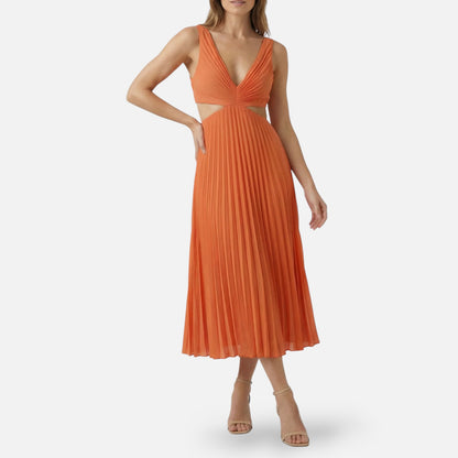Maison Aurelle | Women’s Pleated Maxi Dress Lightweight Elegant Wear